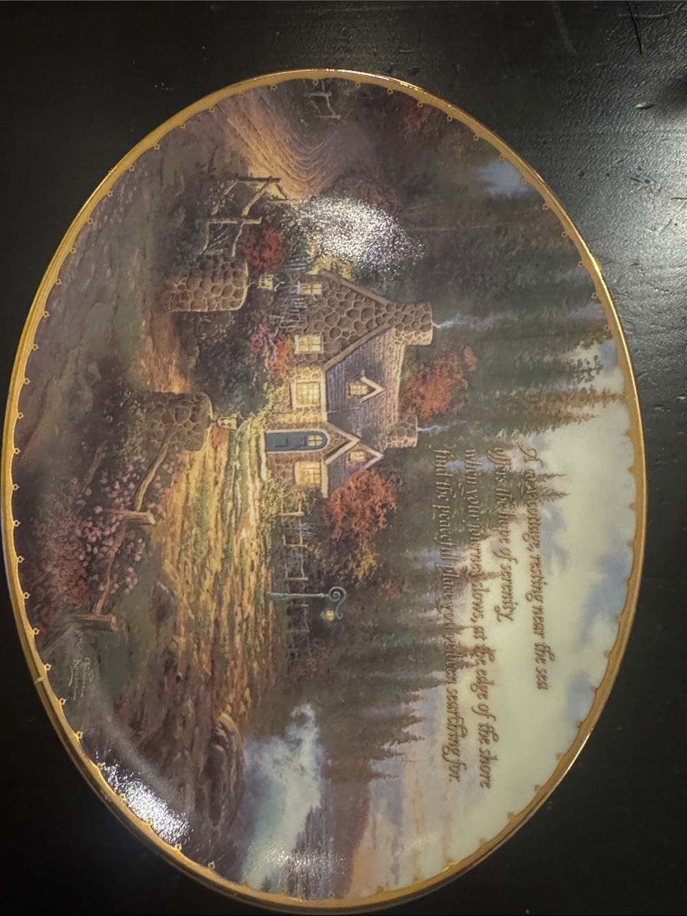 Thomas Kinkade limited edition - “Pine Cove Cottage” - Plate No. 2459 A